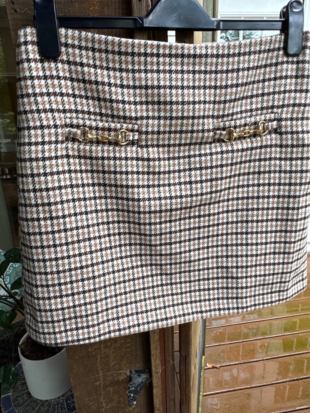 ✨ BNWT LOFT Horsebit Plaid Mini Skirt - Size 8 ✨